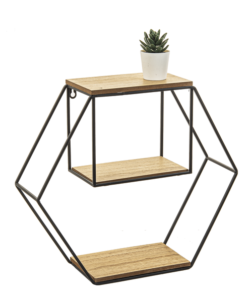 Hexagon Wall Shelf