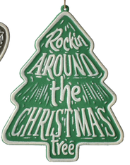 Embossed Holiday Icon with Text Ornament