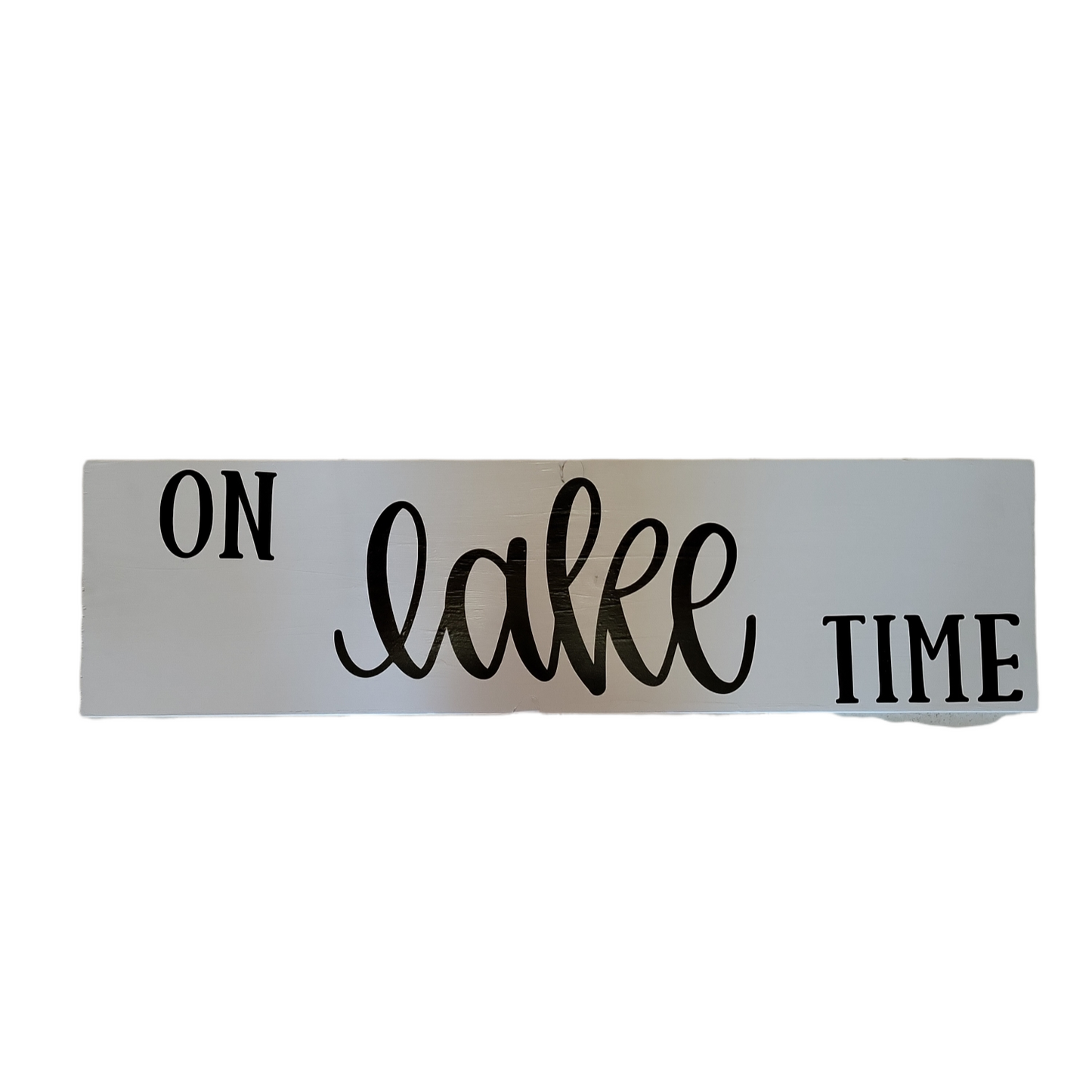On Lake Time Wooden Sign