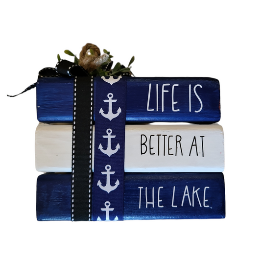 Life Is Better At The Lake Wooden Blocks