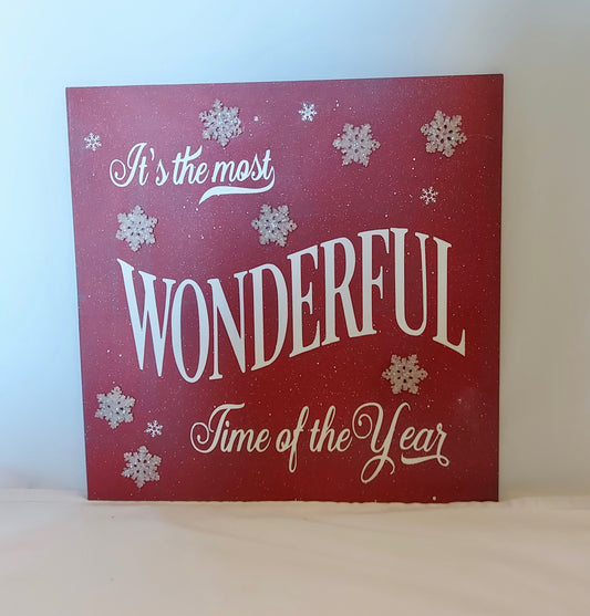 It’s The Most Wonderful Time Of The Year Wooden Sign