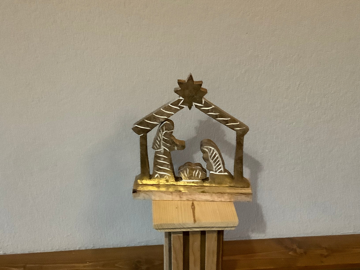 Gold Wooden Nativity