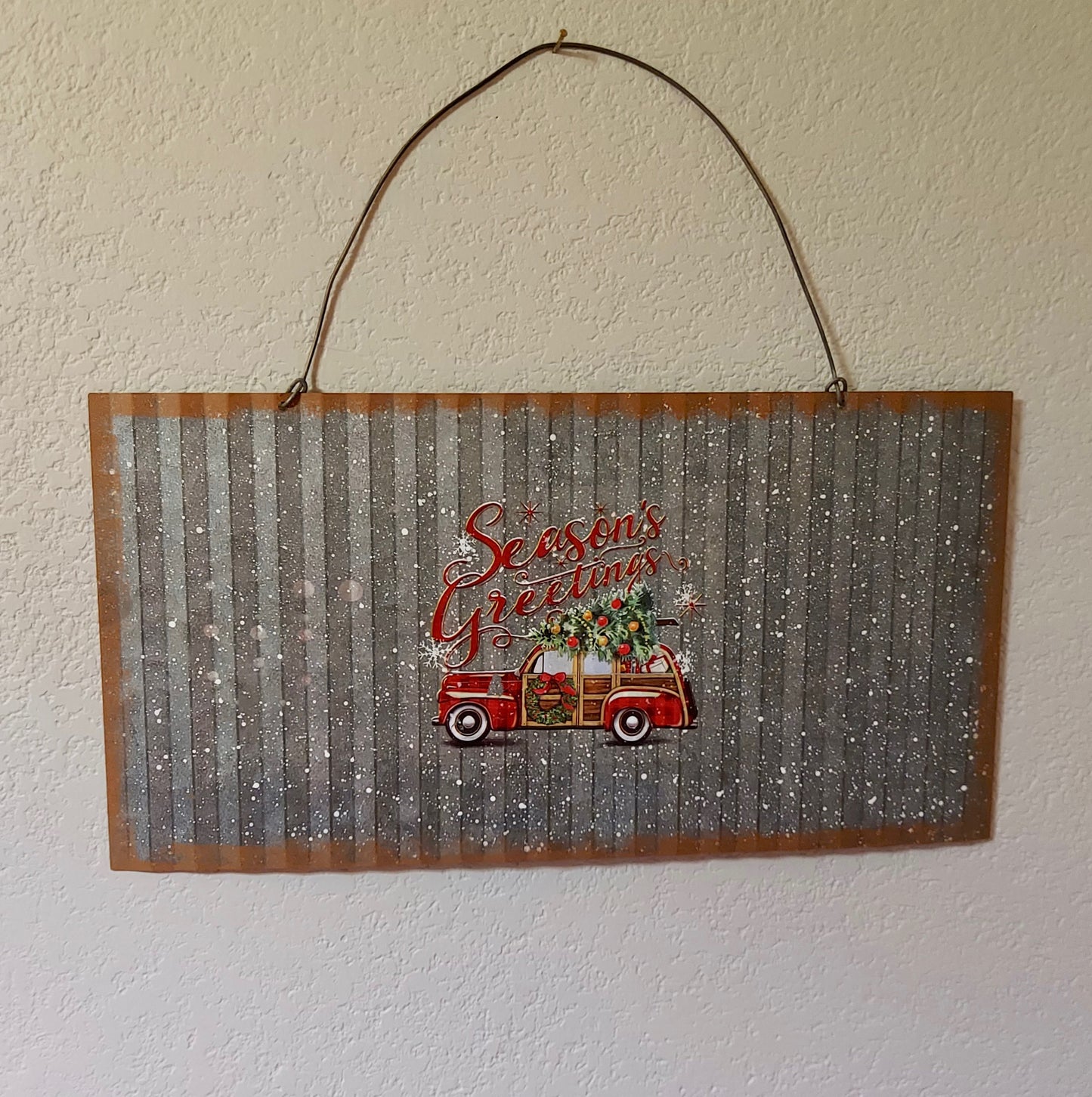 Seasons Greetings Tin Sign