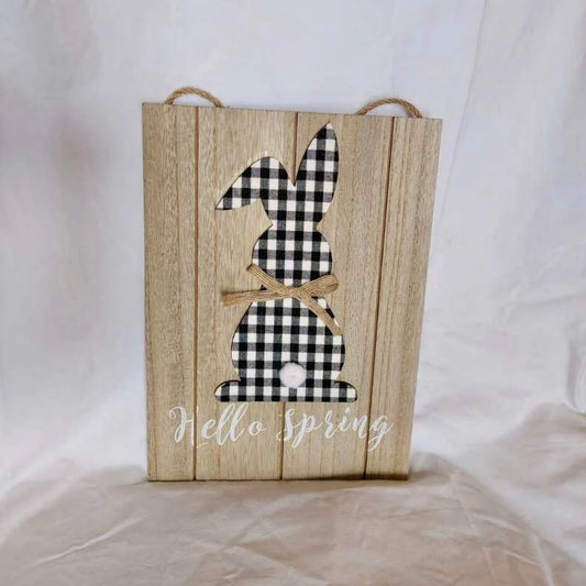 Hello Spring Wooden Sign