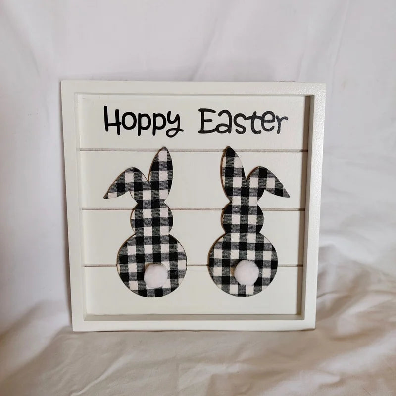 Hoppy Easter Wooden Sign
