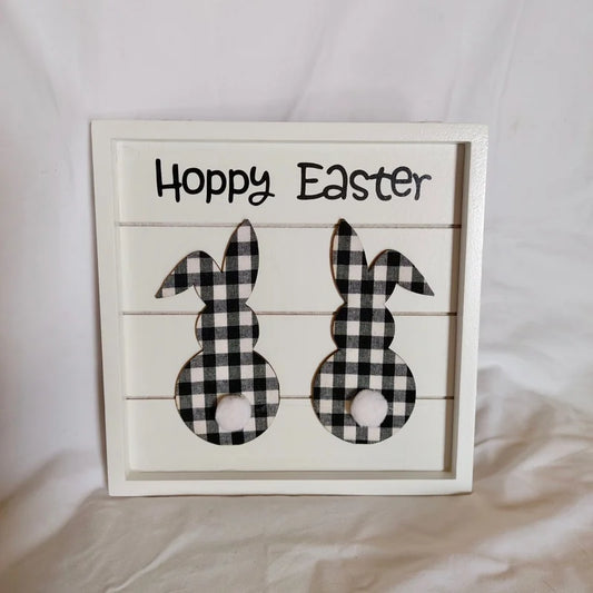 Hoppy Easter Wooden Sign
