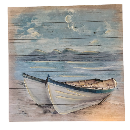 Boat on the Lake Wooden Wall Decor
