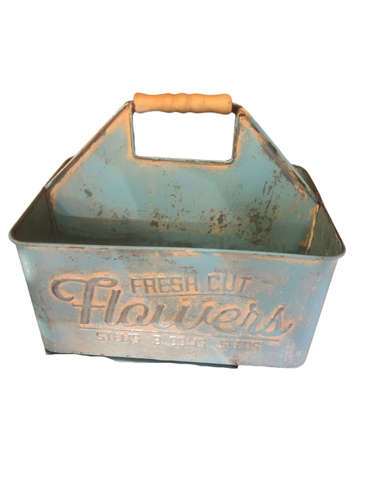 Fresh Cut Flower Metal Tin